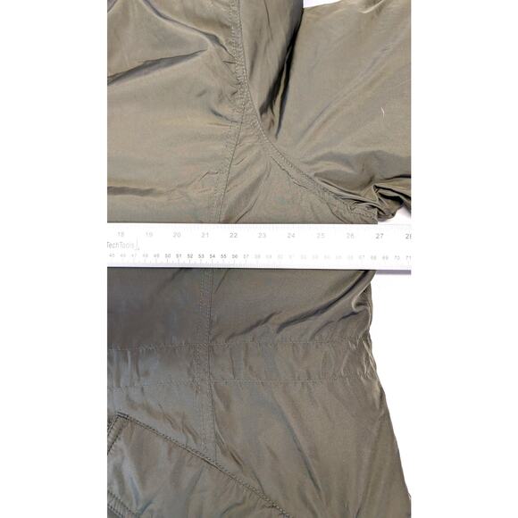 Reebok Reversable Parka Coat Wm 2X Puffer Hooded Cinch Waist Winter Olive Pink - Picture 8 of 15